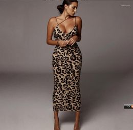 Casual Dresses Women Vintage Graphic Maxi Dress Strapless Snake Skin Leopard Print Bodycon Party V-Neck Long Slip Wrap Hip