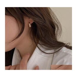 Stud Huanzhi Korean Design Geometric Small Resin Metal Gold Earrings For Women Vintage Style Girl Party Jewelry Gift1 1622 Q2 Drop De Dhjzu