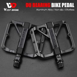 Bike Pedals WEST BIKING Ultralight Sealed Bearings Bicycle Pedal Aluminum Alloy Road BMX MTB Cycling Pedal Anti-slip Flat Bike Accessories 0208
