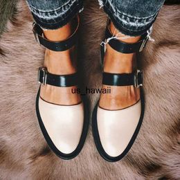 Dress Shoes Woman Summer Buckle Flats Women Breathable Shoes 2021 Spring Ladies Female Ankle Strap Casual Women's Classic Footwear Plus Size T230208