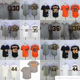 Movie Vintage 35 Brandon Crawford Baseball Jerseys Stitched 44 Willie McCovey 40 Madison Bumgarner 36 Gaylord Perry 30 Orlando Cepeda Pullover