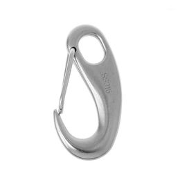 Climbing Boat Marine Stainless Steel Egg Shape Spring Snap Hook Clip Quick Link Carabiner Cords Slings And Webbing1