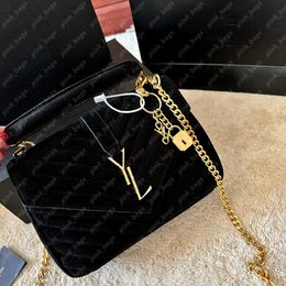 Black Suede Women Shoulder Bags Sheepskin Messenger Bag Women Designer Handbag Chain Luxurys Designers Handbags Crossbody Purses Tote KATE