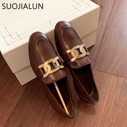 Dress Shoes Women Flat Shoes Spring Fashion Brand Chain Women Slip On Loafers Shoes Flat Heel Casual British Style Oxford Shoes T230208