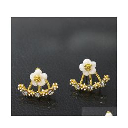 Stud Daisy Earrings Imitation Diamond Jewelry Small Flowers Hanging After Senior Flower Drop Delivery Dhs6Z