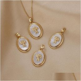 Charms Copper Plated Natural Shell Oval Angel Pendant 2Pcs For Diy Bracelet Necklace Jewellery Making Accessoriescharms Drop Del Dhimr