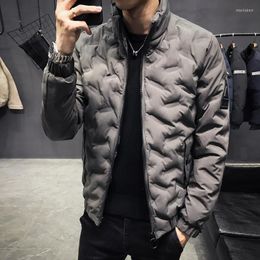 Men's Down Cotton Padded Jacket Korean Version Slim Fashion Thickened