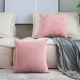 Pillow Nordic Corduroy Cover 45x45cm Pink Beige Grey Thickening For Sofa Livingroom Bedroom Decorative Pillowcase