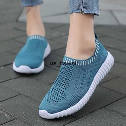 Dress Shoes Breathable Fashion Shoes Women Summer Mesh Sock Trainers Outdoor Sports Running Shoes Casual Flat Sneakers wedge slip on shoes T230208