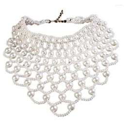 Choker Chokers Detachable Blouse Fake Collar Faux Pearl Beaded False Collars Necklace Summer Cloth Accessory For Women GirlsChokers Spen22