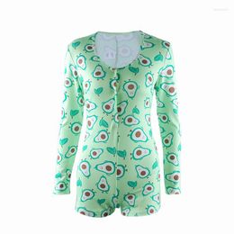 Women's Jumpsuits OMSJ Women Summer Shorts Onesies Kiwi Fruit Pattern Print Funny Green Bodycon Streetwear Outfits Rompers 2023 Playsuit