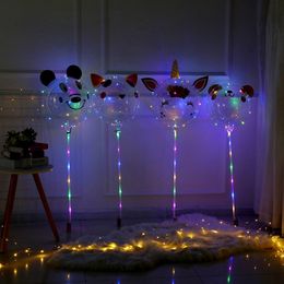 Bobo Balloons Transparent LED Up Balloon Novelty Lighting Helium Glow String Lights for Birthday Wedding Outdoor event Christmas Partys Decorations crestech168