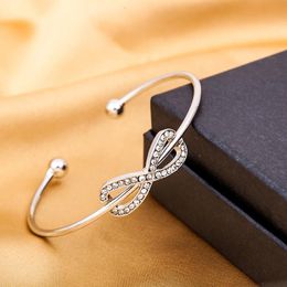 Bangle Personalized Simple Bracelet 8-character Diamond Opening Alloy Jewelry