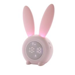 Clocks Accessories Other & D Alarm Clock Cartoon Bedside Kids Students Timer Night Light Sky-Blue