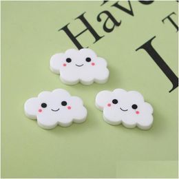 Other 30Pcs 25X16Mm Resin Components Small Cloud Decoration Crafts Kawaii Cute Flatback Cabochon Embellishments For Scrapbooking Diy Dhn7L