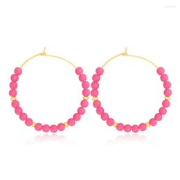 Hoop Earrings Cute Resin Acrylic Geometric Circle Exaggerated Trendy Jewellery