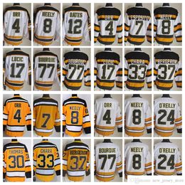 1924-1999 Movie Retro CCM Hockey Jersey Embroidery 37 Patrice Bergeron 16 Sanderson Esposito O'reilly Oates Bucyk Lucic 4 Orr Neely Thomas 33 Chara Jersey