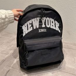 Men Casual Backpack Big Letters NEW YORK Fashion Classic Schoolbags Mens Womens Luxury Designer Shoulder Bags PARIS318T