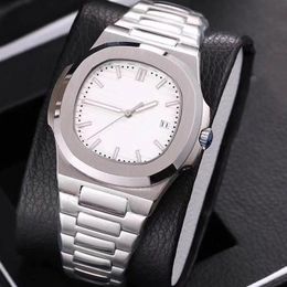 mens watch automatic movement Glide sooth second hand sapphire glass silver and gold wristwatch delivery267Z