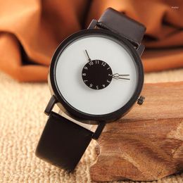 Wristwatches Reloj Hombre Fashion Creative Turntable Men's Watches Men Sports Leather Band Analog Quartz Price