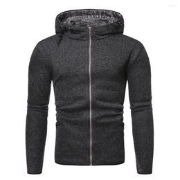Men's Hoodies Wish S Selling Hoodie Large Size Solid Colour Zipper Hooded Cardigan Sweater Male