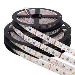 Strips 5m/lot LED Tape Diode Rope DC12V 24V SMD Flexible Waterproof 60LEDs/m Light Strip RGB RGBW RGBWW Ribbon LightingLEDLED