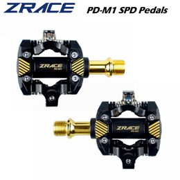 Bike Pedals ZRACE For PD-M1 SPD Pedals - GOLD Self-Locking Pedals MTB Components Using For Bicycle Racing Mountain Bike 332g Bicycle Parts 0208
