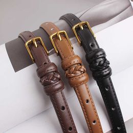 Belts Brand Quality Slim Belt Adjustable Women Jean Waist Belt Cowhide Square Buckle Waistband Strap Genuine Leather Female Cinture G230207