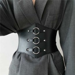 Belts Wide Corset Belt Elastic Plus Size Belts For Women High Quality Big Stretch Cummerbunds Female Waist Punk Goth Ceinture Femme G230207