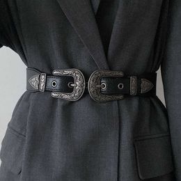 Belts Elastic Corset Belt Female Waist Corset Belts For Women High Quality Stretch Cummerbunds Vintage Buckle Cloth Waistband G230207