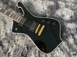 OEM electic guitar Black color Gold hardware Mahogany Body And neck