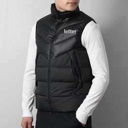 2023 New Men's Vests Winter Sleeveless Jacket Men Designer Down Vest Men's Warm Thick Coats Work Waistcoat Gilet Homme Vests