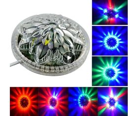 Proiettore laser rotante girasole da 8 W RGB Illuminazione da discoteca Lampada da palco a parete DJ Suono di sottofondo Lampada per feste di Natale