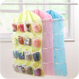 Storage Boxes 16 Pockets Hanging Bag Multi-Functional Socks Bra Underwear Sundries Small Toys 2023 Family Box