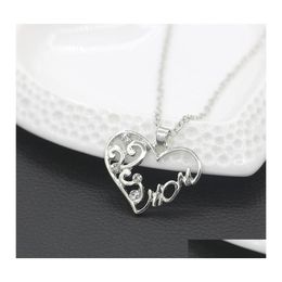 Pendant Necklaces Chain Necklace Wholesale Mom Word Romantic Birthday Women Jewellery Pendants Drop Delivery Dh1Mx