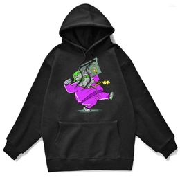 Men's Hoodies Hip-Hop Hippopotamus Funny Printing Warm Mens Pullovers Oversize Street Hoodie For Man Vintage Fashion Brand Male Hoody