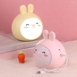 Night Lights ABS Attractive USB Charging Cartoon Table Lamp Bedside Light Long Lifespan Flicker Free Home Supplies