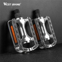 Bike Pedals WEST BIKING Mountain Road Bicycle Pedals Anti-slip Ultralight Bike Pedal Sealed Aluminum Alloy Cycling Pedals Bike Accessories 0208