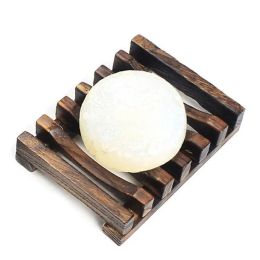 Natural Wooden Bamboo Soap Dish Tray Holder Storage Soap Rack Plate Box Container for Bath Shower Plate Bathroom Wholesale FY4366