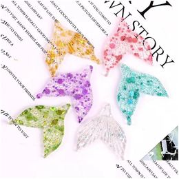 Other 20Pcs/Lot New Creative Charms Resin Components Fish Tail Geometric Connectors For Diy Fashion Earrings Hanging Pendant Jewelry Dh52L