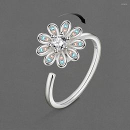 Wedding Rings Jianery Personality Big Simple Sunflower For Women Charm Engagement Men Vintage Knuckle Finger Jewellery