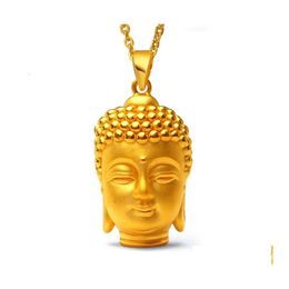 Pendant Necklaces African Gold Charm For Women Buddha Necklace Femme 24K Jewellery Pendants Drop Delivery Dhd93