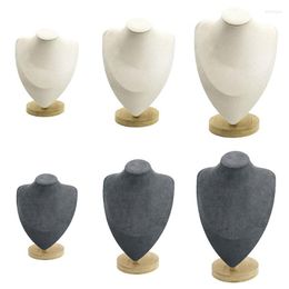 Jewellery Pouches 918F Mannequin Necklace Display Stand Holder Showcase For Jewellry Window