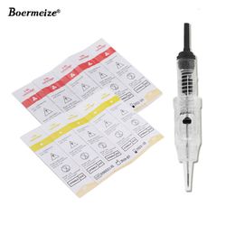 Tattoo Needles 1RL 100piece Cartridge Disposable Sterilized Permanent Makeup Tips for Eyebrow lip 0.3mm 230207