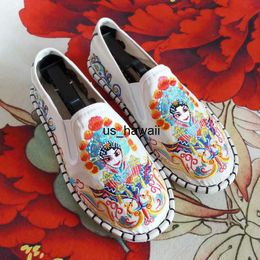 Dress Shoes Chinese Traditional Embroidered Flats Shoes Women Classic Embroidery Womens Loafers Breathable Slip On Shoes Women Espadrilles T230208