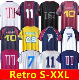 1986 89 West Hams retro futbol forması Iron Maiden 1990 95 97 DI CANIO KANOUTE LAMPARD 1999 2001 2008 2010 2011 Futbol Formaları Erkek Üniformaları