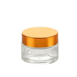 500 X 5g perfume bottle glass jars with gold lid mini cream jar 5ml glass pots