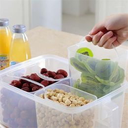 Storage Bottles & Jars Fruit Box Portable Safe Compartment Container Holder With Handle And Lid Organiser Zapatero1