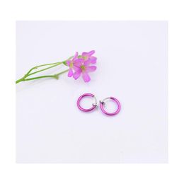 Other Clip On Ear Fake Hoop Body Nose Lip Ring Stud Earrings Punk Goth Piercing 1M Mixed Colours No Cartilage Septum 659 Q2 Drop Deli Dhdhq