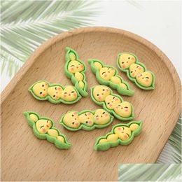 Other 30Pcs/Lot Kawaii Cute Resin Components Pea Flatback Cabochon Embellishments For Scrapbooking Fit Phone Case Decoration Diy Hair Dhbsh